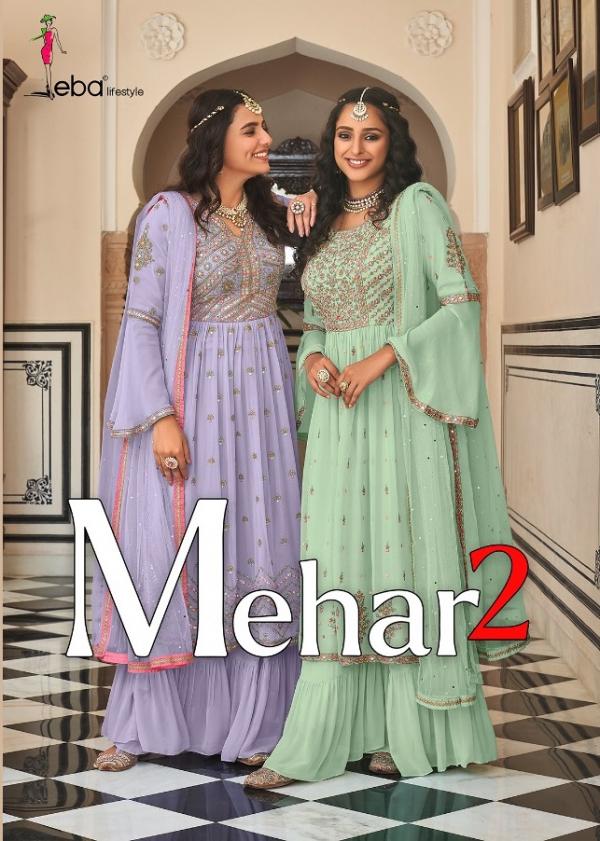 Eba Mehar 2 Georgette With Embroidery Work Salwar Kameez Collection 